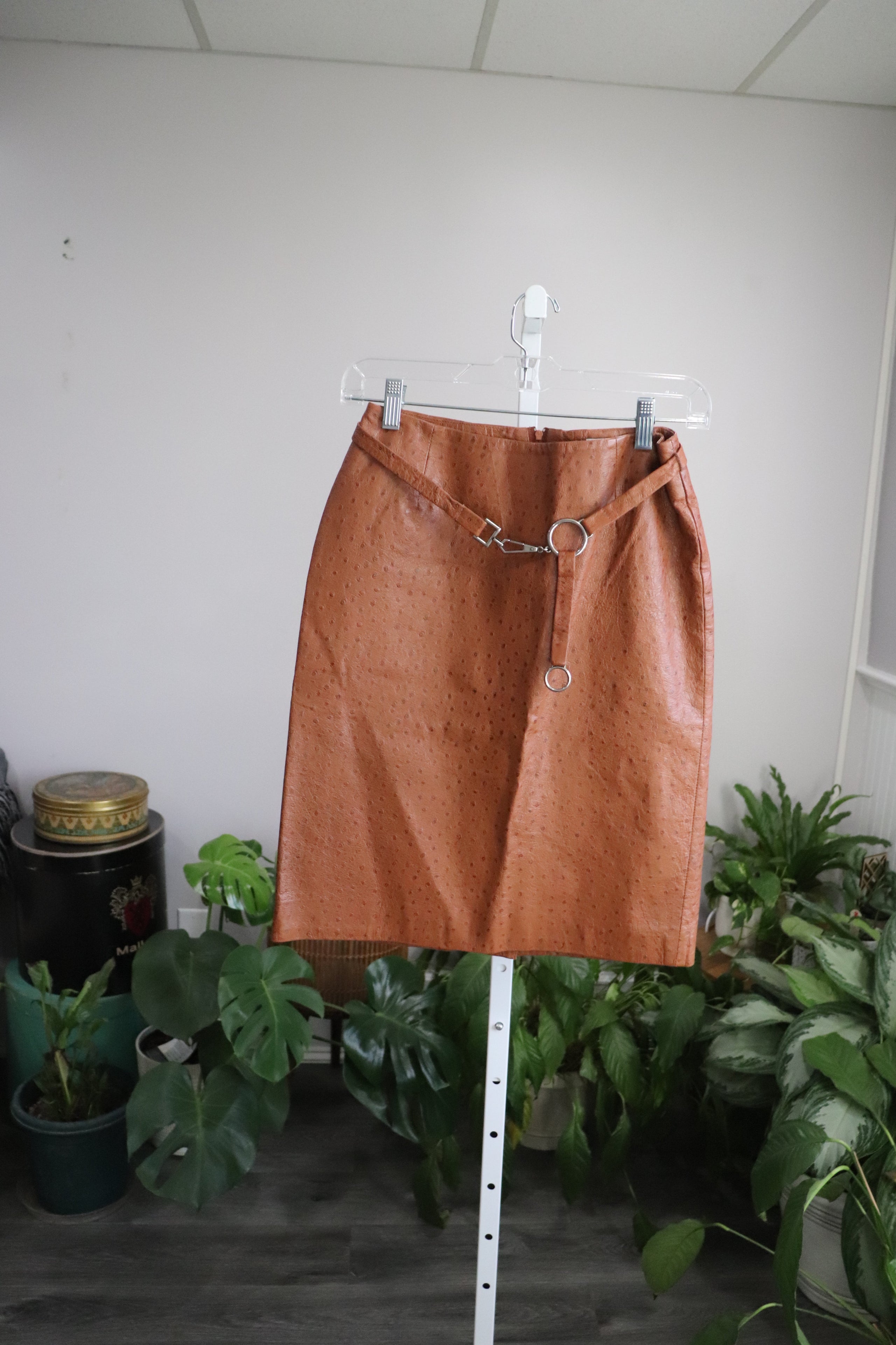 Hugo buscati leather mini skirt hotsell